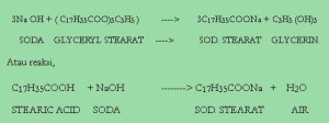 reaksi kimia yang terjadi dalam pembuatan sabun transparan